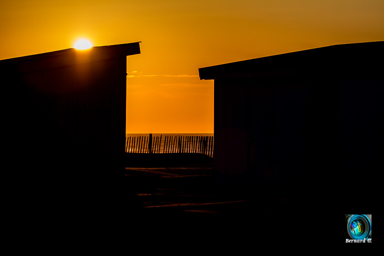coucher de soleil sur la plage