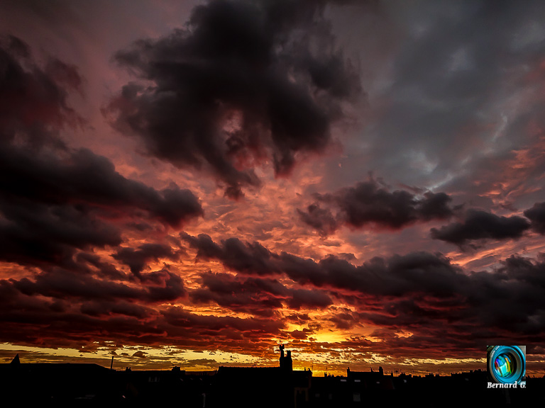 coucher de soleil sur Calais