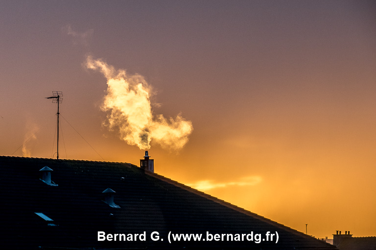 Lever de soleil en hiver
