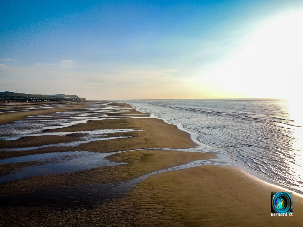 La marée basse sur laplage de Sangatte