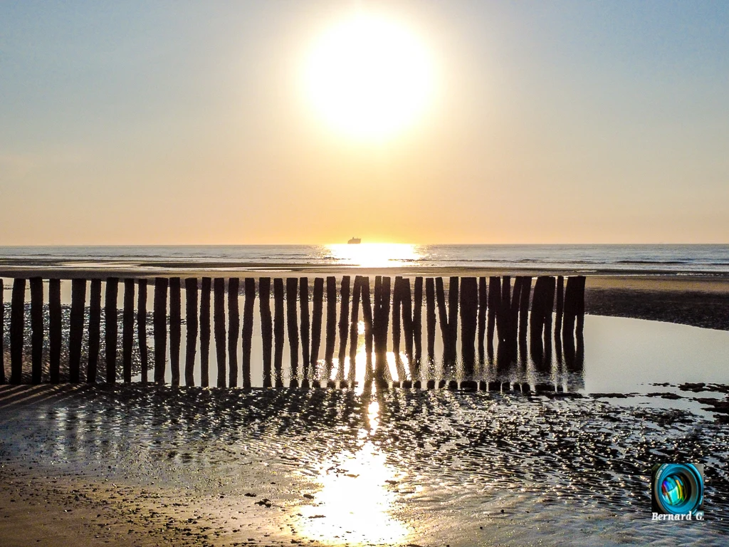 Coucher de soleil à Sangatte