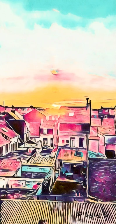 Aquarelle citadine par Lyly G.